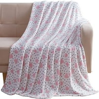 Valentine Mekano bacanje pokrivač: Confetti Forch Fun, Pink Crno bijela, Akcent za kauču Kauču na sofu krevet ili spavaonice