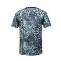Zodggu modne muške majice kratki rukav Tee vrhovi klasične majice za muškarce Leopard grafička majica