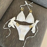 Ženska modna seksi lanac u boji Bikini ženski vrhovi bijeli m