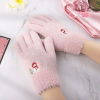 Kayannuo božićni pokloni natrag u školsku čišćenje Ženske zimske božićne tople rukavice na dodir zaslon casual rastegnuti debeli kalitani imitacija minke rukavice od pet prstiju