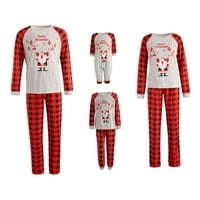 Liacowi Božićna porodica koja odgovara pidžami, XMAS PJS PLAIBNI PISMO Ispiši pulover s dugim rukavima