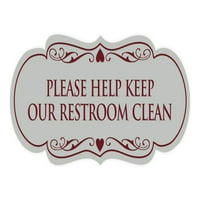 Znakovi Bylita Dizajner Molimo vas da pomognete održavanju našeg znaka za čišćenje zahoda - velik