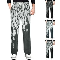 GUBOTARE znojene hlače za muškarce digitalne 3D ispisane remen za remen casual pantalone dnevno nošenje