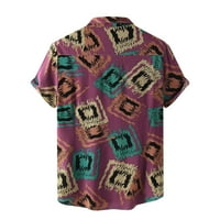 Tobchonp modna odjeća za muškarce plus veličine muške košulje casual stilske košulje na plaži Purple