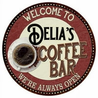 Delia's kafe bar okrugli metalni znak Kuhinjska soba Zid Dekor 200120041464