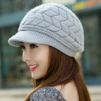 Šeširi za ženskom čišćenju ženske tople vjetrootporne kukičane lukove pletene vunene šešir zimske kape