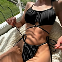 Ženski bandeau zavoj bikini set push-up brazilski kupaći kostimi za kupaći kostim kupaćim odijelom za