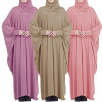 Ramadan musliman jedno molitveno odijelo odjeća za žene pokrivaju Abaya puni kapuljač J0C7