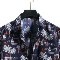 Muške vintage košulje za kuglanje Cardigan kratki rukav Havajska majica na plaži Turtleneck majica bluza
