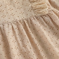 Jaweiwi Dječje djevojke čipke A-line haljine 2T 3T 4T 5T 6T Fall Elegantni izrezni ušice dugih rukava