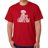 Muška majica Word Art Majica - psi i mačke