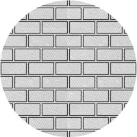 Ahgly Company u zatvorenom trgu uzorak platine sive prostirke, 3 'kvadrat