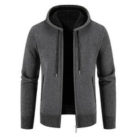 Symoidni muški kaputi i jakne - modni jesen i zimski postolje ovratnik džemper casual fleece jaknu Tamno