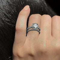 Wozhidaoke prstenovi za žene Žene Ring Rhinestone Men Nakit Prstenje veličine 6- Legura Poklon prst parovi za rođendanski pokloni za žene