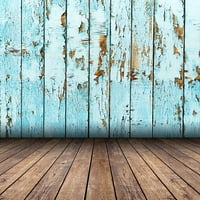 Mohome plava drvena zidna fotografija pozadine smeđa podne obloge od drveta Vintage Backdrop za studio