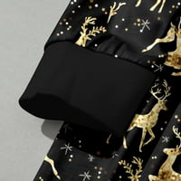 LisingTool pidžama za žene postavljena ženska mama božićna kućna odjeća dukseva lijepi tisak veseli