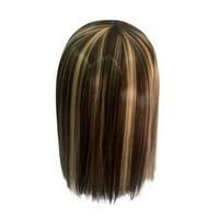 Kosa ravna linija Ženska kosa sa prekrivenom smeđom perikom ravno ljudskom perikom Wig čipka za žene