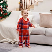 Xmarks Usklađivanje porodične pidžame postavlja Božić PJ-a sa slovom i plaćenim tiskanim tiskanim malim rukavima i donjem salonom