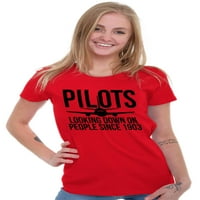 Gledajući dolje na ljude pilot ženska majica dame, marke Brisco 2x