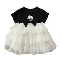 TODDLER Girl Bodysuit Onesie Summer Torta suknja Tri sloja vezena haljina uzorka za bebu za bebu