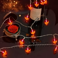 Dezsed crveni srčani fenjer zaljubljeni za Valentinovo lagan niz mali lampica svjetla čišćenje a