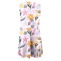 Sendresses za žene Ljetne haljine Grafički Crewneck Boho cvjetni izrez ljetna majica Mini modna plaža