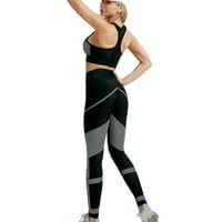 Odobrenje modne obrezirane hlače za patchwork Print visoki struk Stretch stretch fitness tajice yoga