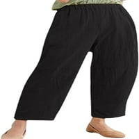 Plesneemangoos Ženska elastična struka Ležerne prilike sa labavim pantalonama u harem hlače
