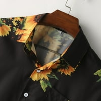 Muške haljine košulje Muške šarene ljetne kratkih rukava labavi gumća Havajska casual bluza košulje