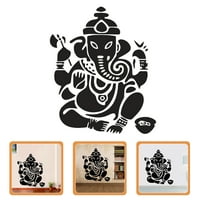 Zidna naljepnica Elephantdecal Mandala naljepnice Indijski hinduisti naljepnici Decor God Ganesha uspjeh