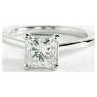 2. CT Princess Cut Diamond Angažman Vjenčani prsten 18k Bijeli zlatni dizajner SAD