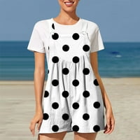 Jumpsuits za ženska plaža Boho labav natkriveni široki nog kratkih kombinuita Ljeto Trendy Polka Dot