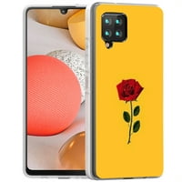 Vibecover tanak futrola kompatibilna za Samsung Galaxy A 5G, ukupna stražara Fle TPU poklopac, ruža žuta