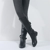 Ženske cipele Modne cipele velike veličine Jesen duga cijev čipke udruge guste cipele cipele jesen crna