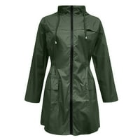 Guvpev s kapuljačnim strukom kiše otporna na jakna sa patentnim zatvaračem, patentni kaput na otvorenom