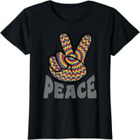 Znak mira V Ručni znak Groovy Tie Dye Hippie Retro 60S 70s majica