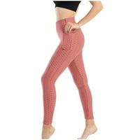Dadaria gamaše za žene Tummy Control Women Modni džep Yoga hlače Visoka elastična dizanje kuka tanka
