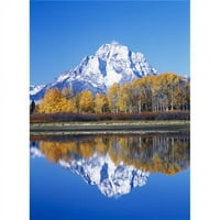 POSASTAZZI DPI1782064Lage Reflection Mount Moran zmija rijeka Grand Teton National Park Montana USA