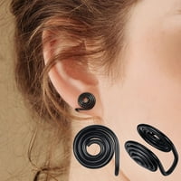 SKPBlutn Stud naušnice za žene djevojke retro multi krug okružujući uši crtani diskovi za uši za uši bez piercinga pšeničnih uši