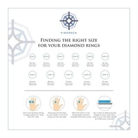Karatni dijamantski vjenčani prsten u 14K zlatu