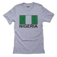 Nigerija zastava - posebna vintage izdanje muške sive majice