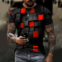 Amtdh Muški vrhovi Smanjeni plus veličine T majice Ljetna odjeća 3D umjetnički digitalni ispis bluza