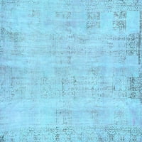 Ahgly Company u zatvorenom kvadratu Sažetak svijetlo plava modernih prostirki, 7 'kvadrat