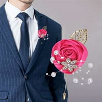 Vjenčani zglob cvjetni korza sa FAU Pearls ručni zglob sa Fau Pearl lancem romantičnom realnom vjenčanju