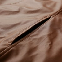 Yubnlvae muški dugi kardigani kaputi gumb čvrsta boja jakna kože vjetar dugih rukava kaput topli dugački