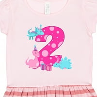 Inktastic dinosaur Party-drugi rođendanski poklon toddler djevojka haljina