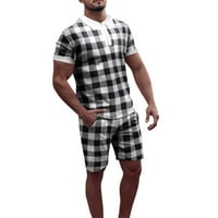 Nove muške kratke hlače Atletska trenerka Ležerne prilike kratkih rukava Zip Up Havajske majice sa znojem