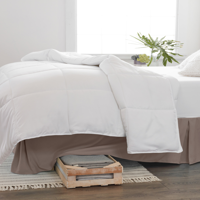 Udobna nadstrešnica - Taupe natkriveni krevetni suknji BO opružni okvir pokrivač za twinxl veličine
