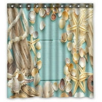 Morske školjke za zavjese za tuširanje i kuke za kućni dekor