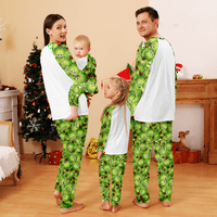 Smiješna porodica koja odgovara pidžamama Božić, Božićni PJS za djevojčice-božićne zelene monstrume